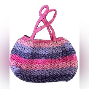 New* Mint Condition Fun Pastel /Neon Woven Tote 😍💕